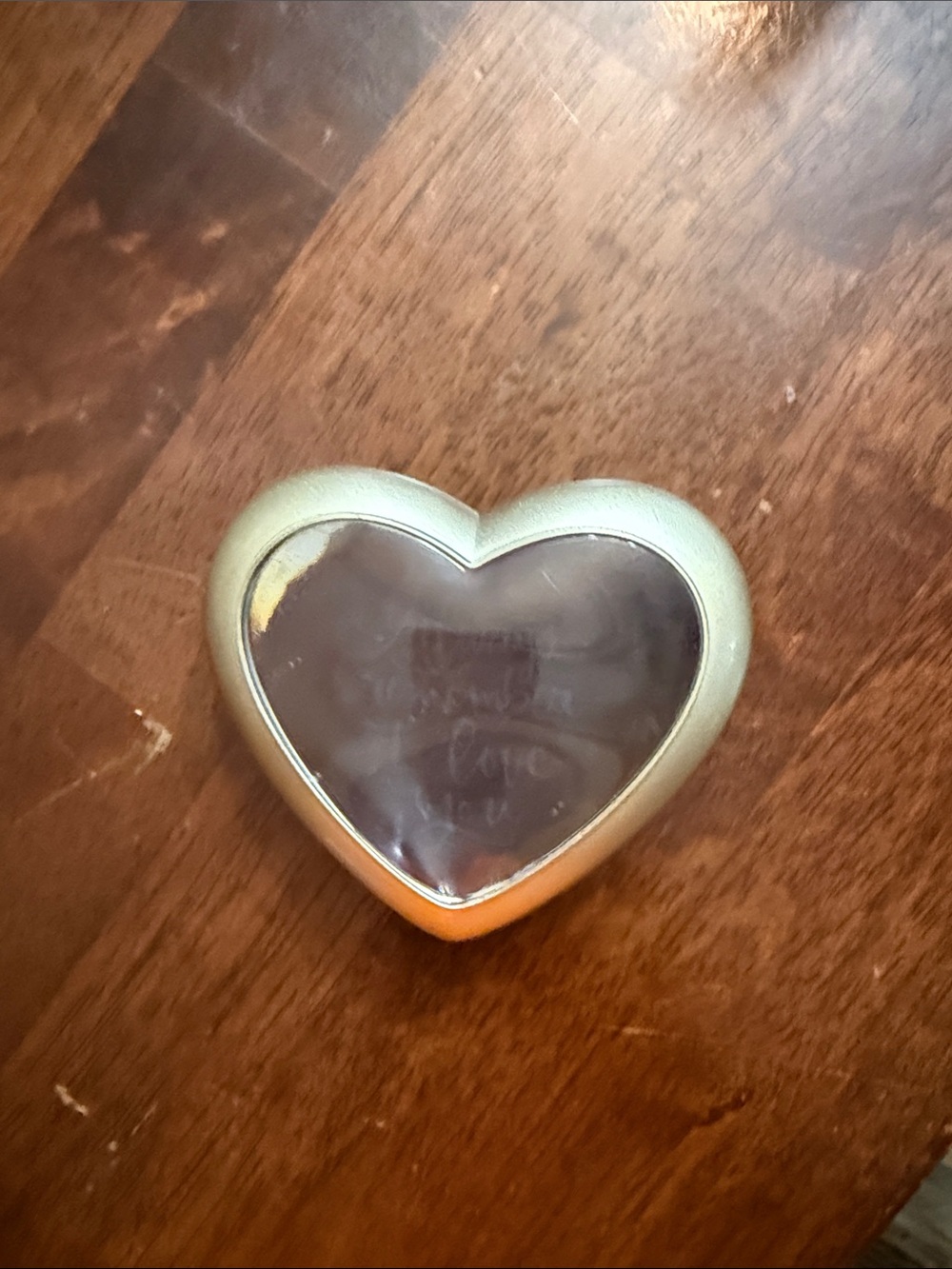 Vintage Hallmark heart shaped gold tone trinket box